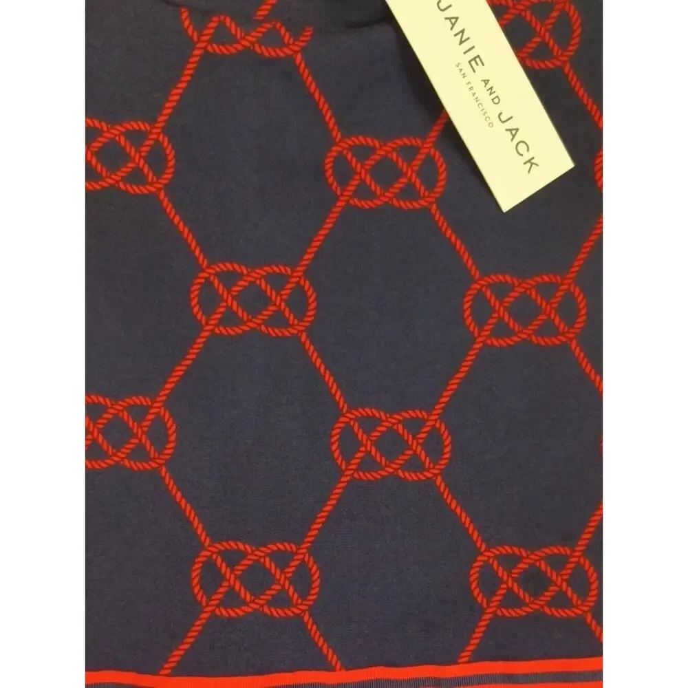 Janie & Jack Sleeveless Nautical Navy Dress Size 12 NWT